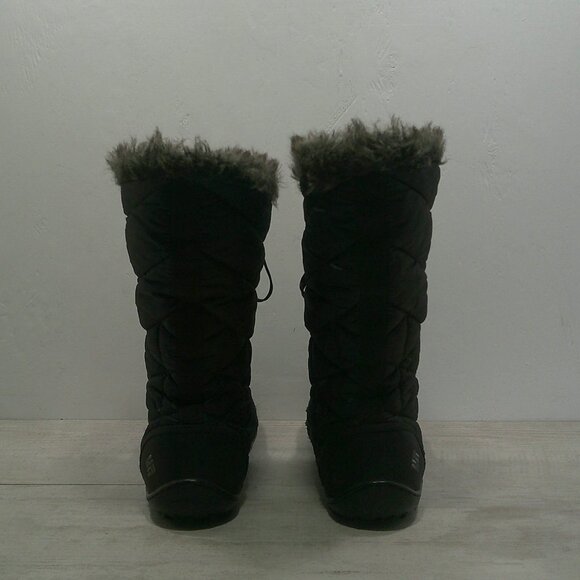 Columbia Minx Black Quilted Faux Fur Top Lined Waterproof Snow Winter Boot SZ 12 - Picture 6 of 11